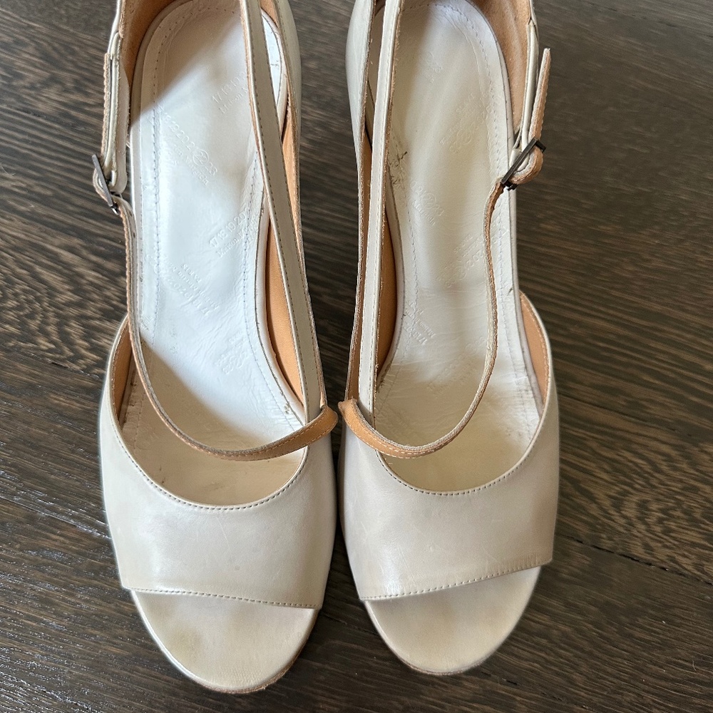 Maison Martin Margiela grey and tan high heel sandal
